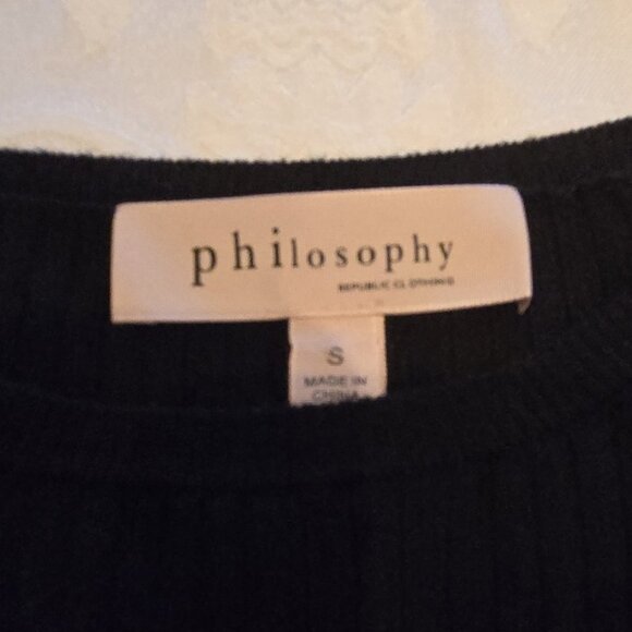 Philosophy Ribbed Black Sweater - Picture 7 of 11